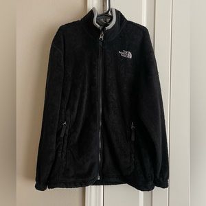 The North Face Fleece Full Zip Jacket Girls M Black Outdoor Warmth